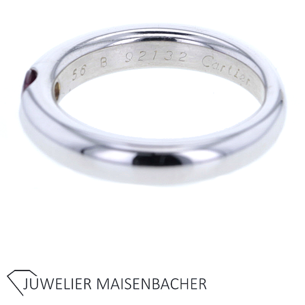 Cartier Vintage Ellipse Ring mit Rubin in Gold – Bild 2