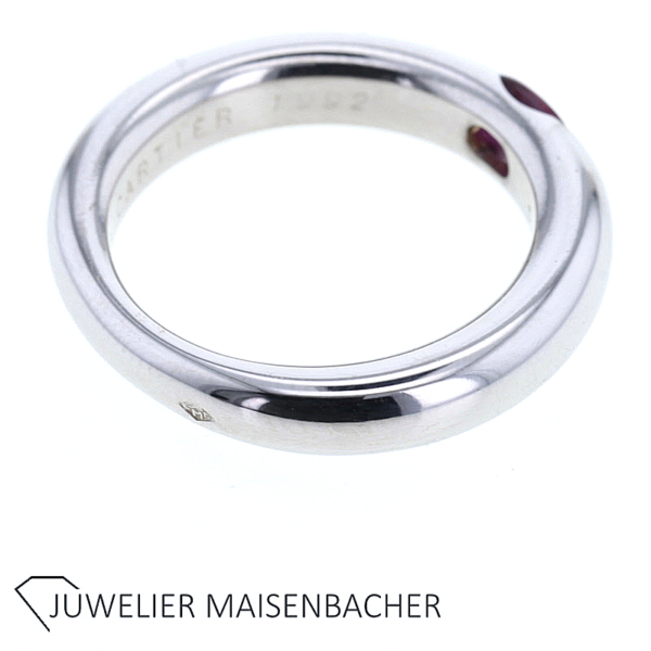 Cartier Vintage Ellipse Ring mit Rubin in Gold – Bild 3
