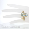 Design-Ring mit Aquamarin und Brillanten Gold – Bild 2