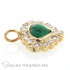 Anhänher Herz mit Brillant und Smaragd Gold – Bild 2