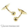Goldene Edle Mattierte Manschettenknöpfe – Bild 2