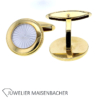 Edle Chopard Manschettenknöpfe guillochiert Gold – Bild 3
