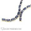 Außergewöhnliches Y-Collier mit Saphir und Brillant Gold – Bild 2