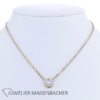 Schlangenkette mit Brillantanhänger Gold