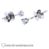 Klassische Brillantohrstecker Solitär Gold – Bild 2