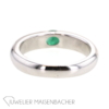 Solitaire-Ring Smaragd Platin – Bild 2