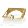 Goldschmiede Schürmeier Design-Solitaire-Ring mit Brillant, Unikat