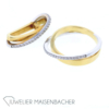 Schmuckset *Croise*, Ring und Anhänger mit Brillanten