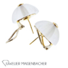 Außergewöhnliches SET Ring und Ohrstecker mit Brillant und Bergkristall Gold – Bild 4