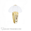 Außergewöhnliches SET Ring und Ohrstecker mit Brillant und Bergkristall Gold – Bild 7