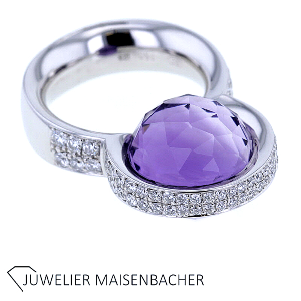 Schaffrath Ring oder Anhänger Kollektion Unity mit Brillanten und Amethyst