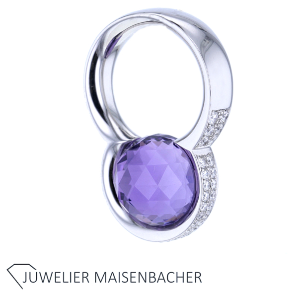 Schaffrath Ring oder Anhänger Kollektion Unity mit Brillanten und Amethyst – Bild 2