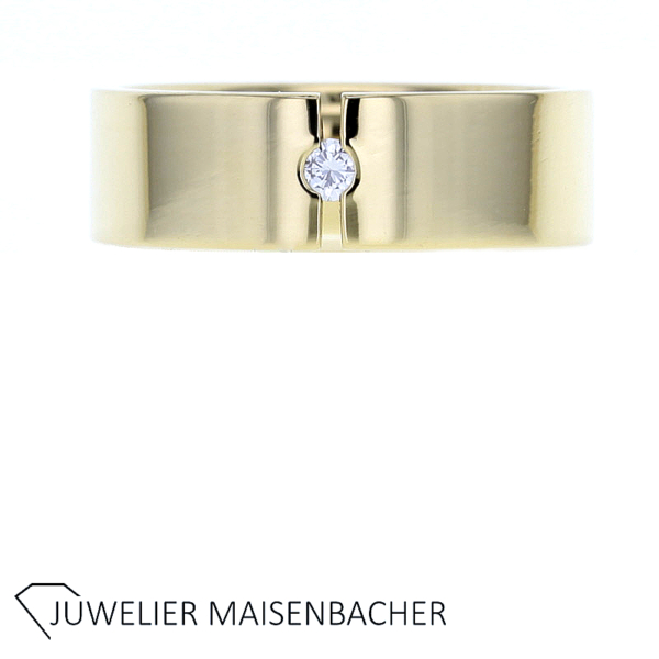 Niessing Spannring mit Brillant Gold