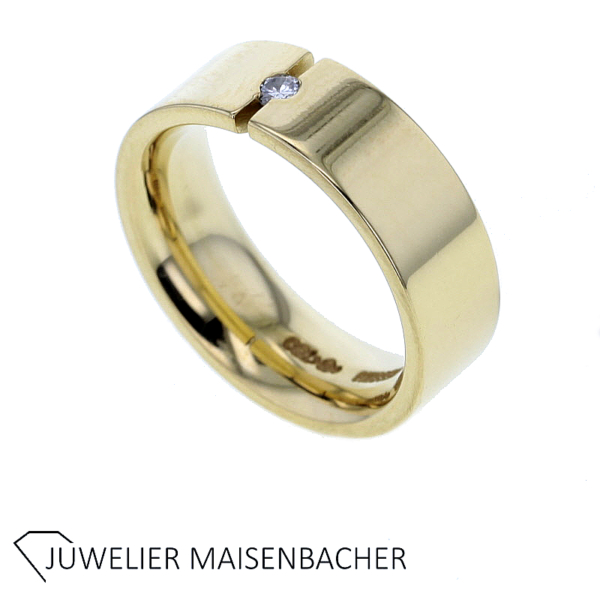 Niessing Spannring mit Brillant Gold – Bild 5